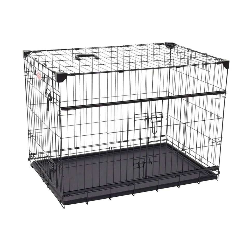 Cajón mediano para perros Lucky Dog Dwell Series 36" puerta corredera, negro Foto 2 de 4