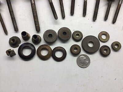 Buy Large Lot Of Antique Steel And Brass Cheval Mirror Hardware 48 PCs.