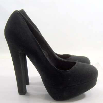 Black Heel round toe Shoes women Size