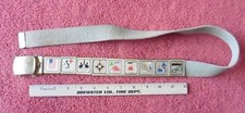 Vintage BSA Boy Scouts of America Belt & loops Slide Skill Awards vintage brass