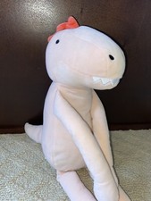 Pillowfort Plush Pink Peach Dinosaur Dino Throw Buddy Pillow Stuffed Animal EUC