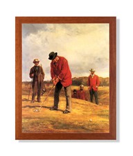 Golf Art Print WeSellArt Putting At St Andrews Honey Framed 16x20 Inches