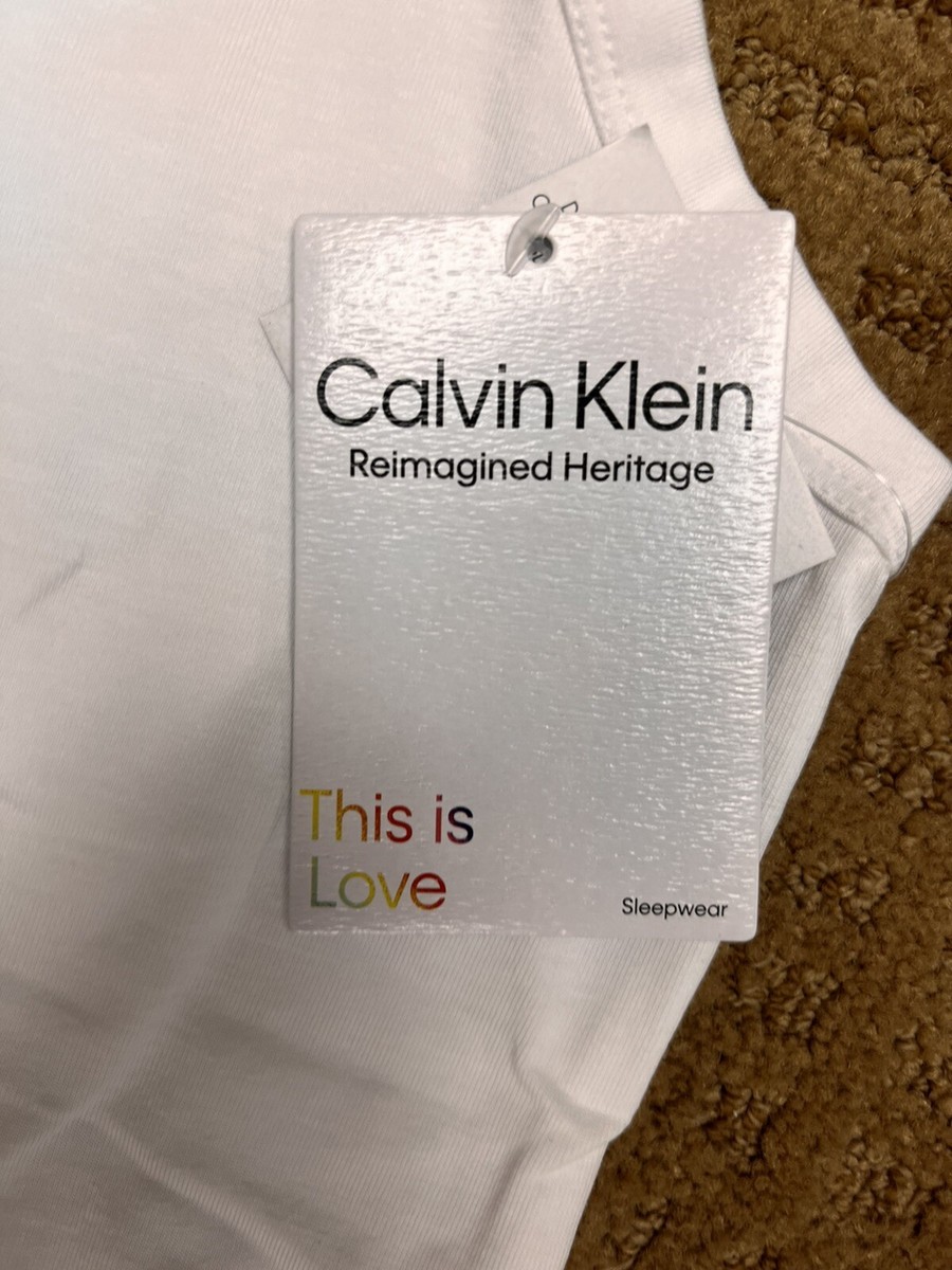 Calvin Klein Men's Sz XL White Reimagined Heritage Pride Sleep