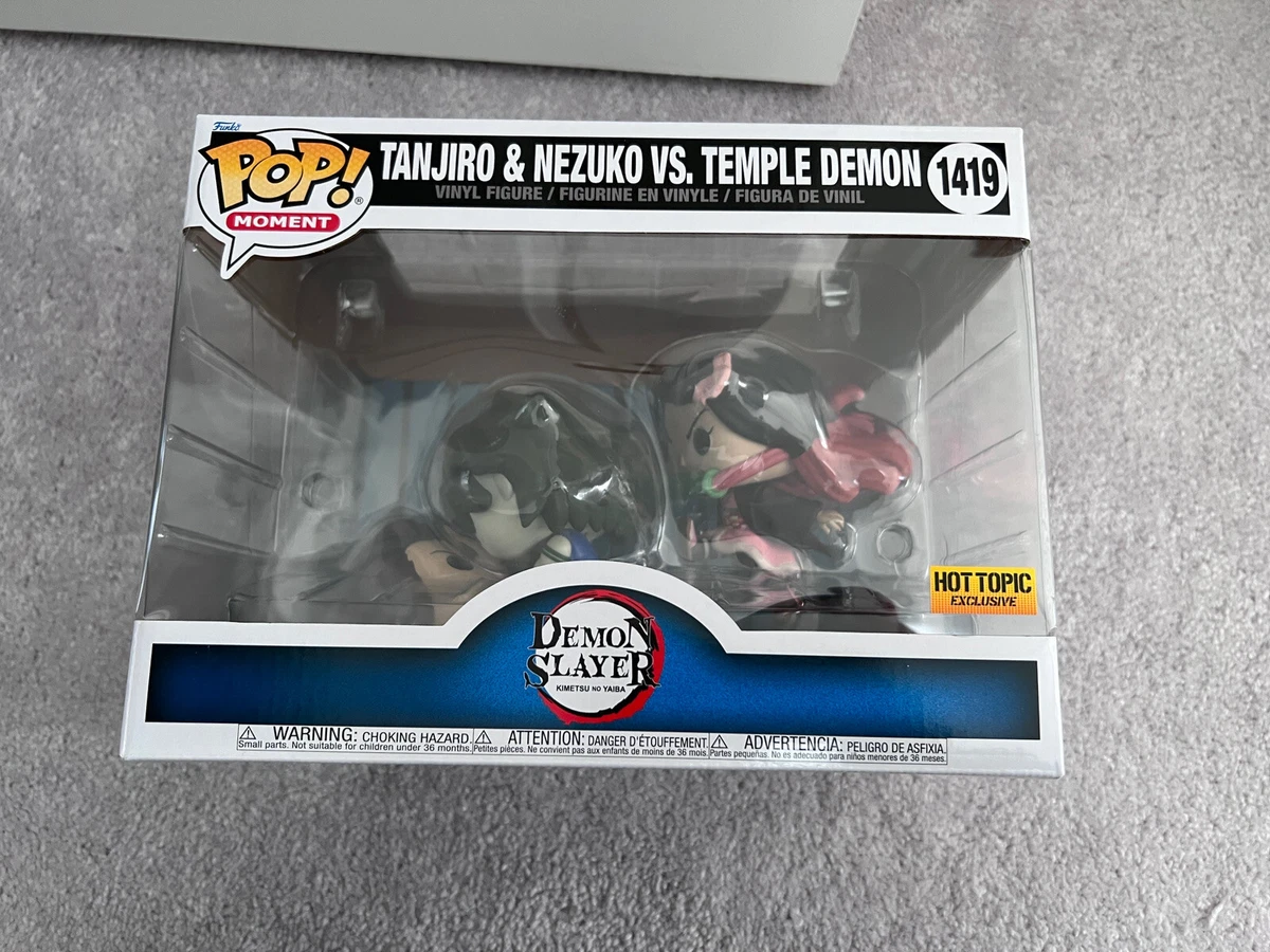 Funko Demon Slayer: Kimetsu No Yaiba Pop Moment Tanjiro & Nezuko Vs. Temple  Demon Vinyl Figure Hot Topic Exclusive