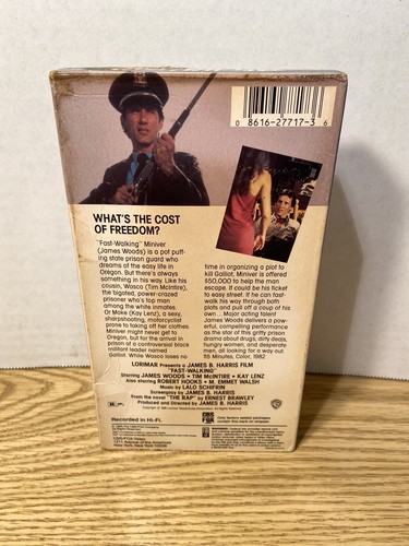 Fast-Walking VHS 1990 CBS FOX VIDEO James Woods Kay Lenz Free Shipping! - Foto 2 di 7