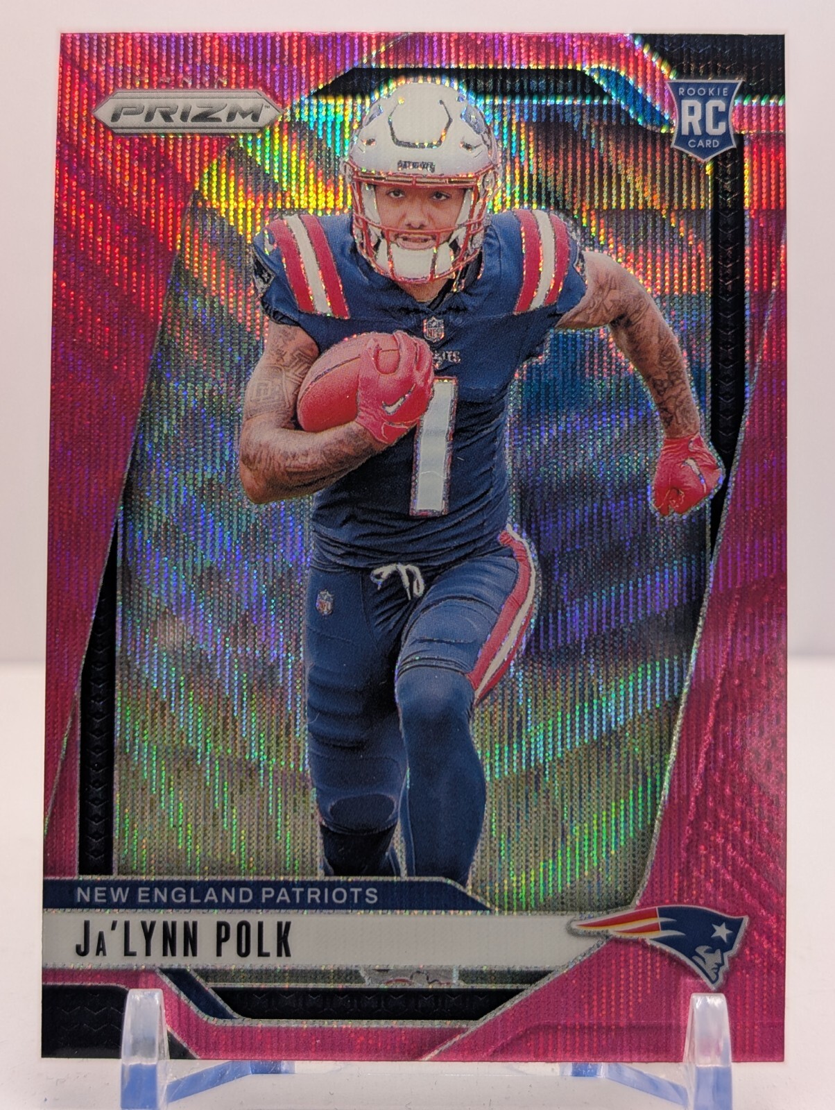 2024 Panini Prizm - Ja'Lynn Polk (RC) Pink Wave Prizm #339