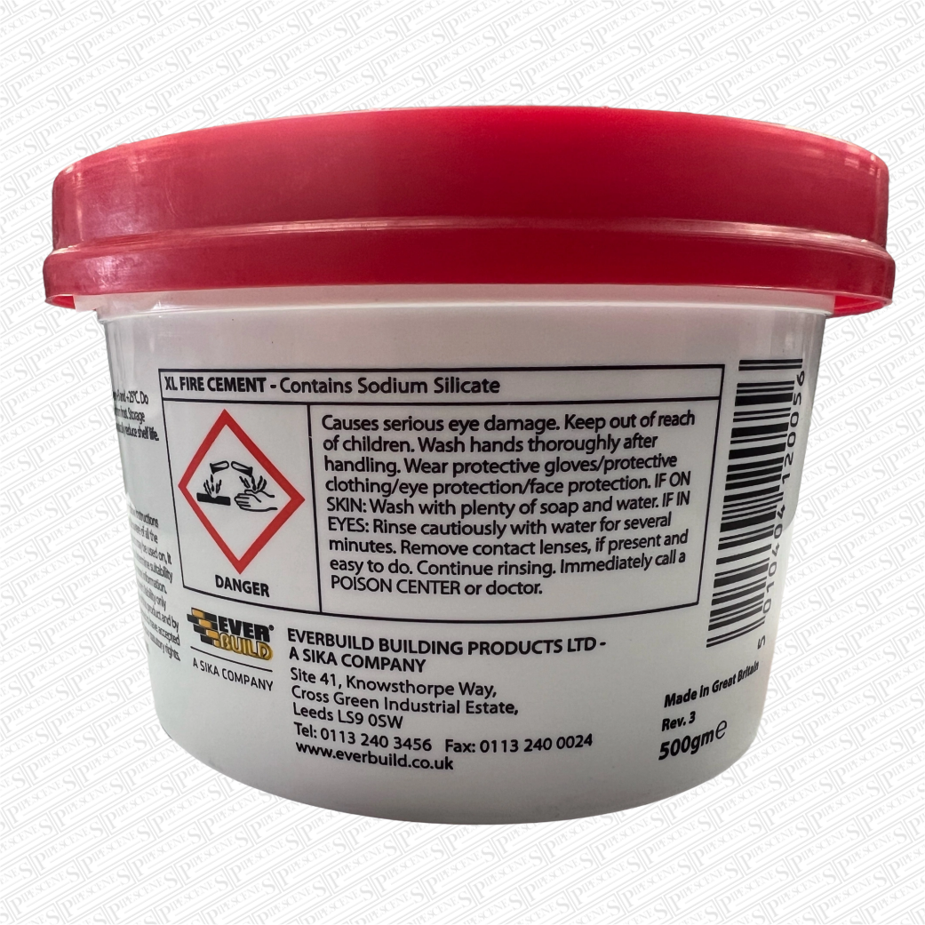 EVERBUILD Fire Cement Ready Mixed for Flue Pipe Seals Wood Burning