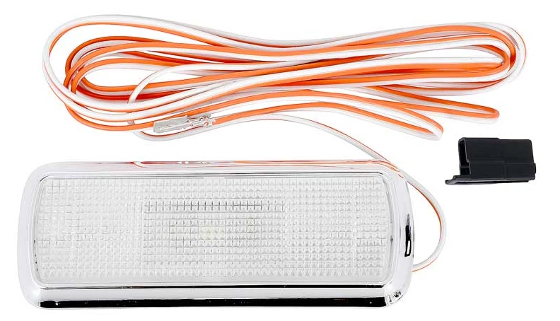 Conjunto de lámpara domo LED con base cromada para camionetas Chevy y GMC 1960-1972 Foto 2 de 4