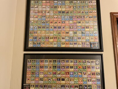FRAMED ALL HOLOS Pokemon COMPLETE Original 151/150 AND Team Rocket COMPLETE 