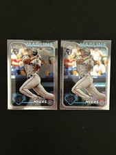 Dane Meyers (2)  2024 Topps Chrome #46 Rookie RC Miami Marlins
