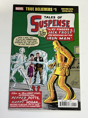 TRUE BELIEVERS IRON MAN 2020 PEPPER POTTS #1 NEAR MINT 2020 MARVEL COMICS b-372