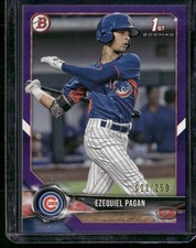 2018 Bowman Draft #BD-106 Ezequiel Pagan Purple #/250