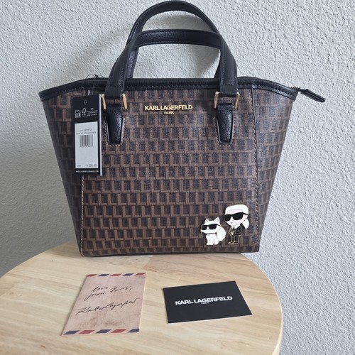Karl Lagerfeld Paris Maybelle Small Monogram Tote Brown/ Khaki/ Black Karl...