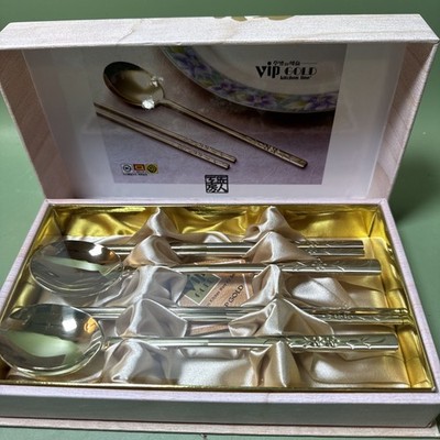 VIP Gold Kitchen Line Matching Soup Spoons And Chopsticks