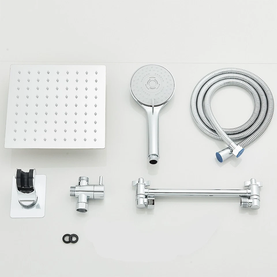 10" High Pressure Rain Shower Head Combo With Adjustable Arm & 3-Way Handheld - Image 2 of 4