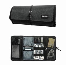 ProCase Electronic Organizer Cord Pouch, Travel Cable Charger Small, Black