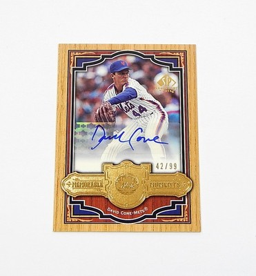2006 SP Legendary Cuts Memorable Moments Autographs David Cone #MM-DC Auto /99