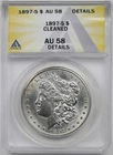 1897-S $1 ANACS AU 58 Details Morgan Silver Dollar