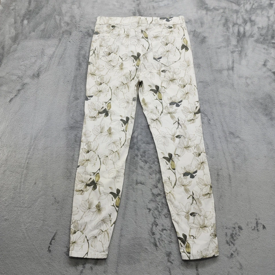 Buffalo David Bitton Jeans Womens 8/29 Ivory Floral Havana‎ High Rise Skinny - Image 2 of 4