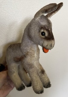 Vintage Steiff Donkey 1960’s Mohair NR