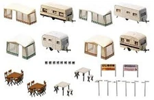 FALLER HO 130503 SET OF CAMPING CARAVANS  BUILDING   KIT NEW FACTORY SEALED