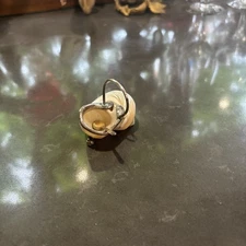 Vintage She’ll Open Salt With Sterling Spoon And Mounts 