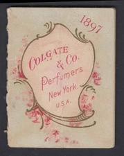Colgate & Co Perfumers NYC 1897 calendar booklet soap toilet water dental powder