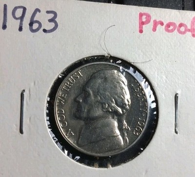 1963  (Proof)  Jefferson Nickel Great Full Steps