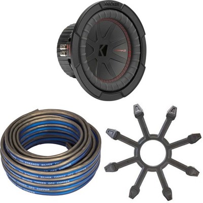 Kicker 48CWR82 CompR 8'' Subwoofer, DVC, 2-ohm - Includes Speaker Wire & Grill