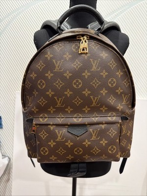 Louis Vuitton Palm Springs MM Monogram Backpack Auth W/ Dust Bag & Box