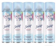 5 PACK Secret POWDER FRESH Aerosol Antiperspirant Deodorant Spray 6oz Exp:9/26