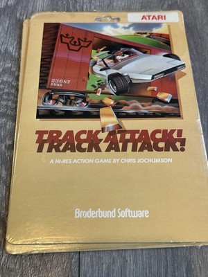 Vintage Track Attack Atari 400 800 Disk Game Broderbund 1982 NEW Sealed Action