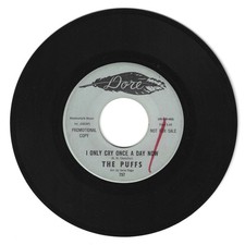 MEGA RARE NOR SOUL 45  PUFFS I ONLY CRY ONCE  A DAY NOW ON DORE  VG+ ORIG PROMO