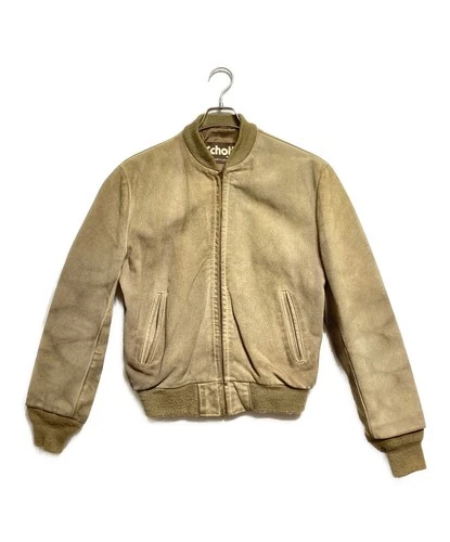 Schott Suede Blouson Jacket Men's Size 40 Beige - product listing photo