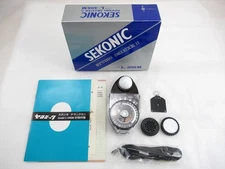 Sekonic Studio Deluxe II model L-398M Analog Exposure Meter w/ BOX Strap #5626