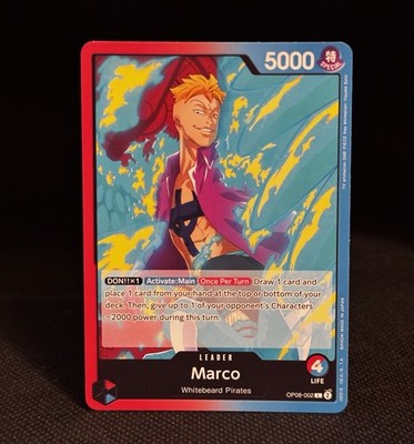 Marco OP08-002 Leader Card Two Legends One Piece Card Game CCG English