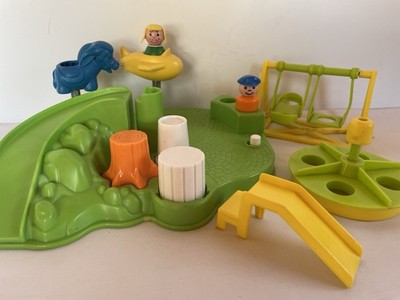 1986 Fisher Price Little People Play Family Playground # 2525 plus accessories