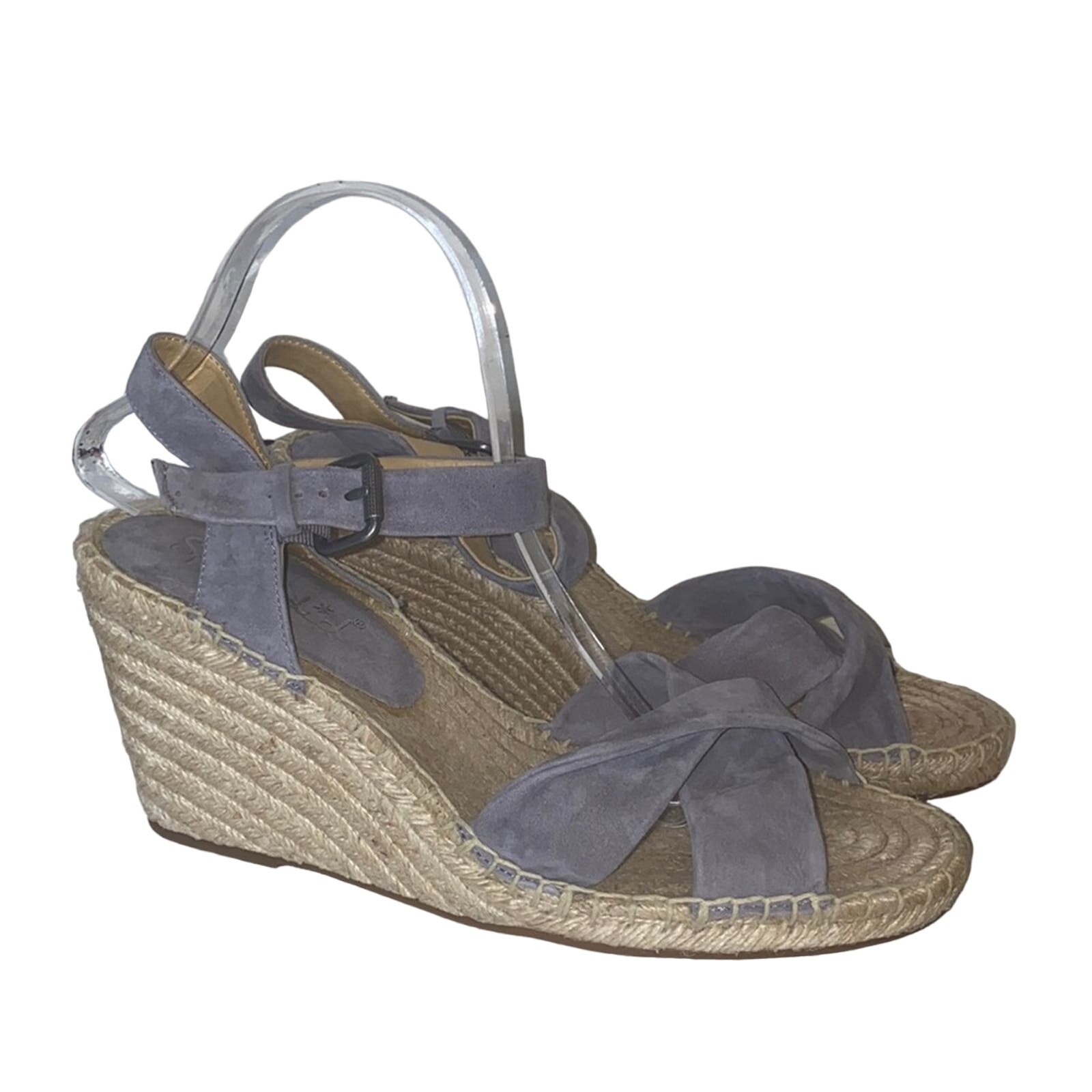 Splendid Leather Strap Espadrille Wedge Sandals Size 11-image