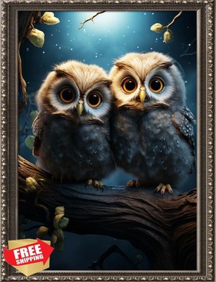 Leczany Cross Stitch Kit Owls 11CT 13x17.7in