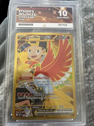 ACE 10 Ethans Ho-oh EX 239/182 Destined Rivals Hyper Rare Pokemon Card TCG