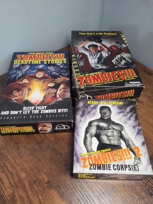 Zombies!!! 2nd Ed Board Game Bundle   Base Game  Expansions 2 & Deadtime Stories