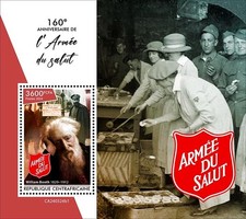 2025 09- CENTRAL AFRICA - SALVATION ARMY 160TH I  1V  complet set  MNH ** T