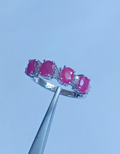 Natural Ruby Oval Gemstone Ring 925 Sterling Silver Handmade Wedding Jewelry