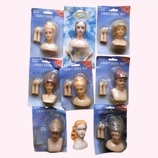 Lot of 9 Vintage Porcelain Craft Dolls Heads Arms - Darico Creative Crafts
