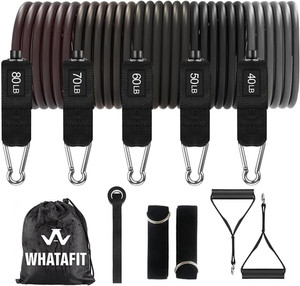 Ensemble de bandes de résistance avec poignées pour hommes & Femmes Home Gym Fitness Strength Trai