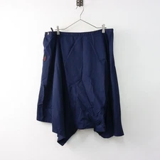 Yamamoto Japanese Designer Gipsy Drawstring Cotton Wide Sarouel Pants Navy Used