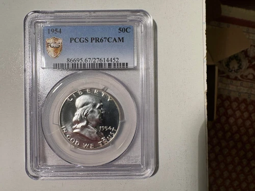 1954 Proof Franklin Half Dollar PCGS PR67CAM Cameo (Total Mintage 233,300)