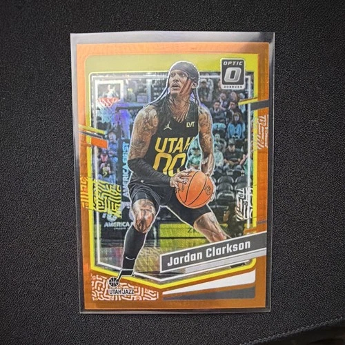Panini 2023-24 Donruss Optic Jordan Clarkson Utah Jazz #30 Orange Hyper /99