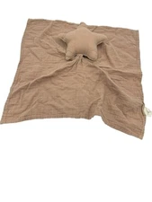 Mushie Star Security Blanket | Baby Lovey | 100% Organic Muslin Cotton (Natural)