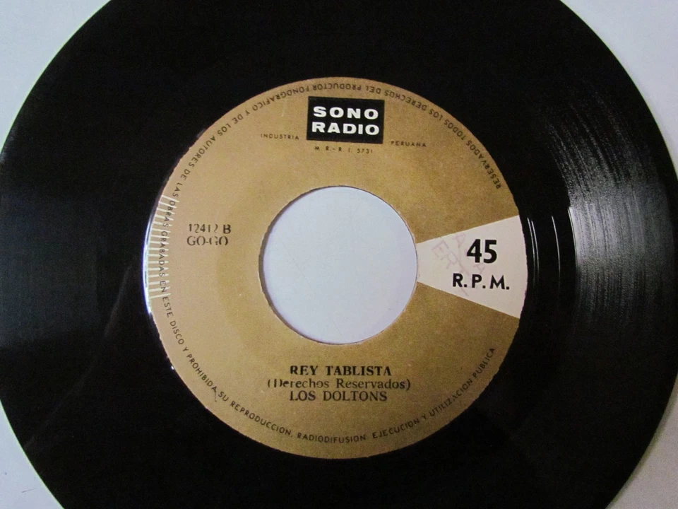 LOS DOLTONS - ROCK SURF BEAT 7" PERU 1966 "REY TABLISTA" HEAR ♫ - Image 3 of 3